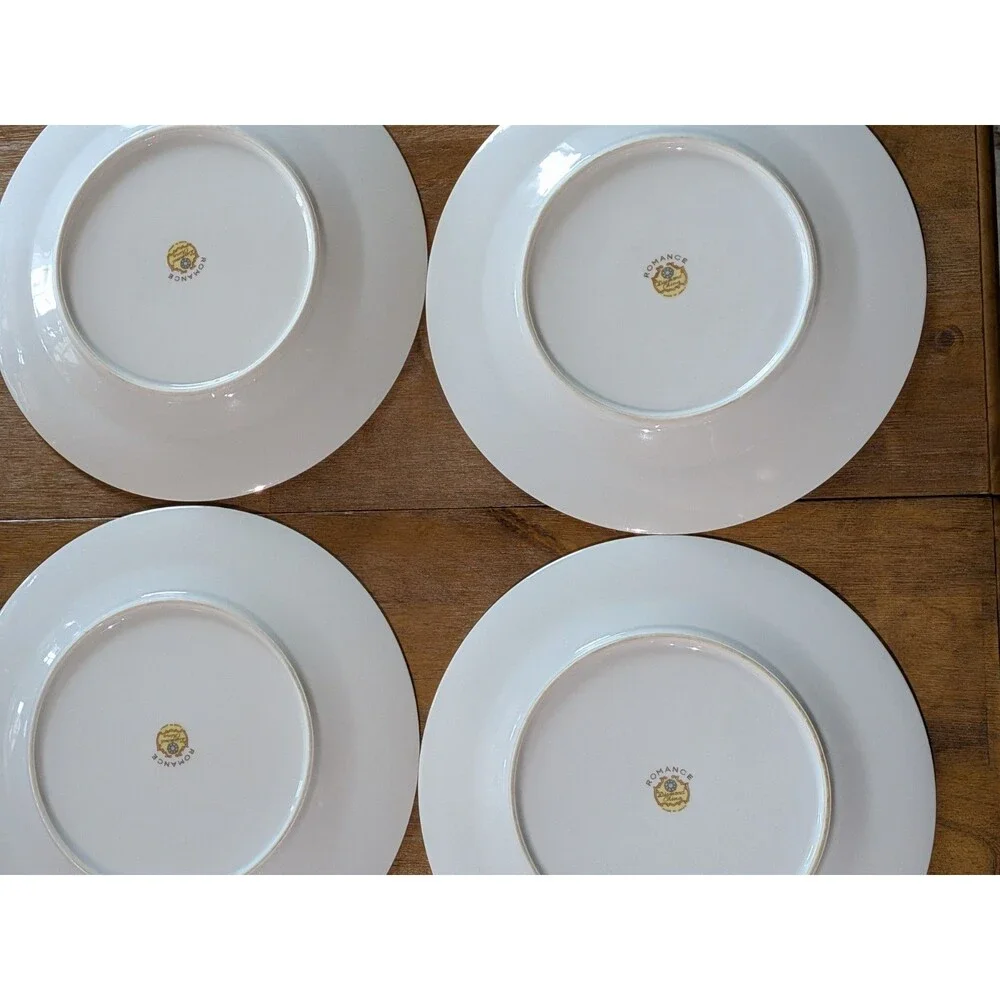 Vintage Romance Diamond China White Rose 9